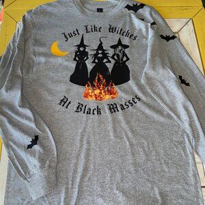 Handmade, custom Witch, Gothic, Unisex, Halloween, Ozzy themed long-sleeve